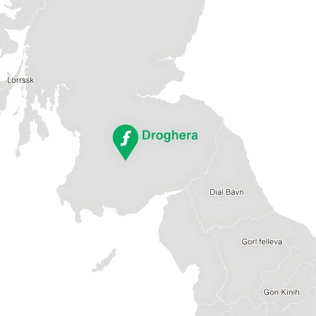 Map visualization of Drogheda location