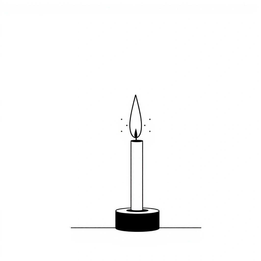 Digital candle representing Star Energy concept